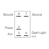 12/24V Off/On LED Illuminated Sealed Rocker Switch with "LED Light Bar" Symbol (Blue)