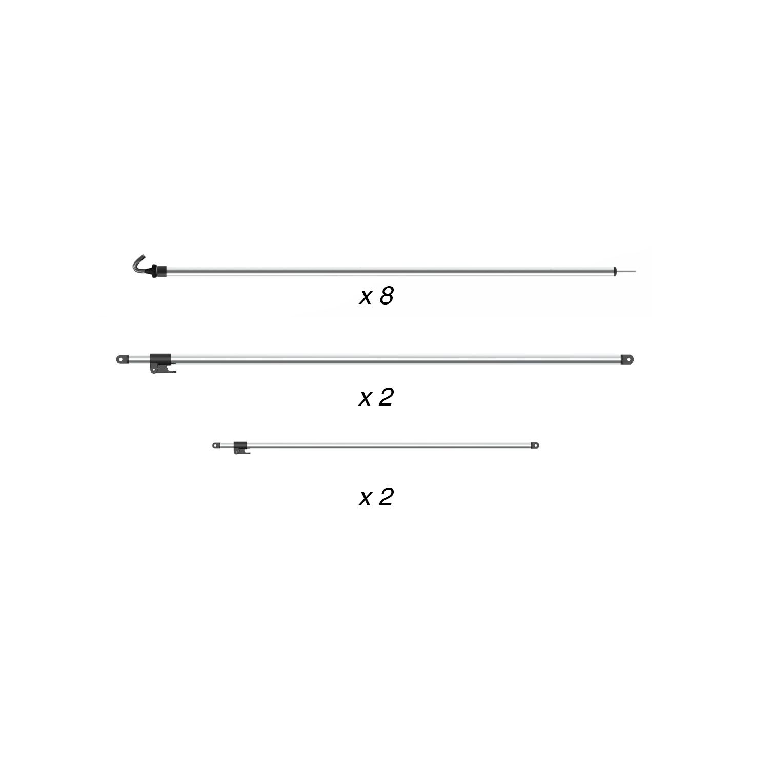 Supex Aluminium Pole Kits to suit Black Series FF Camper Trailers