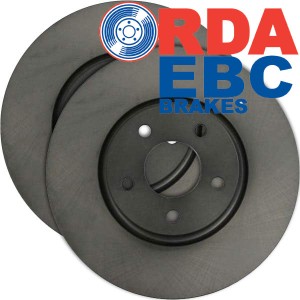 Pair of RDA Replacement Front Disc Rotors Toyota Prado/Hilux